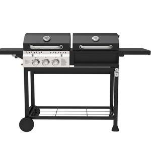 Griglia per Pesce in Metallo <span class=keywords><strong>a</strong></span> Doppio Uso, <span class=keywords><strong>a</strong></span> Gas Butano e <span class=keywords><strong>Metano</strong></span>, <span class=keywords><strong>Barbecue</strong></span> Stile Americano per Feste, Senza Fumo e Antivento - Product Image 5