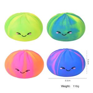 Wholesale Rainbow Squeeze Toy Dumpling Bun Toy Colorful Dumpling Squeeze Toy Large Toys Maltose Dumpling with <b>Steamer</b> - Product Image 5