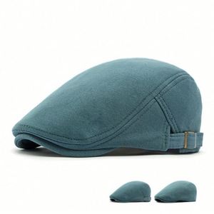 หมวกแบนสีทึบสำหรับฤดูใบไม้ผลิใหม่หมวกไอวี่แถบยางยืดและหัวเข็มขัดแบบวินเทจหมวกไอวี่มีจำหน่าย - Product Image 3