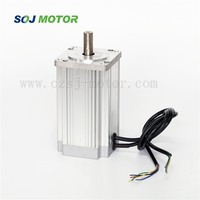 Motor DC Brushless Magnet Permanen 80mm 48V 3000RPM 628W dengan Dudukan Flens untuk Kipas Mobil RC dan Peralatan Rumah Tangga