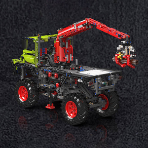 Pour 17038 2002PCS Série d'ingénierie en plastique ABS, Modèle de camion robotisé routier en briques, <span class=keywords><strong>Jouet</strong></span> éducatif DIY, Échelle 1:8 - Product Image 4