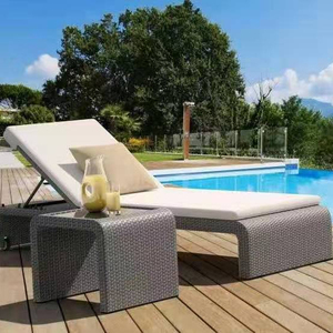 Best Selling Outdoor <strong>Rattan</strong> Lounge Chair Beach Design Sunbed Pools Swimming Outdoor <strong>Sun</strong> <strong>Lounger</strong> <strong>Grey</strong> - Product Image 1