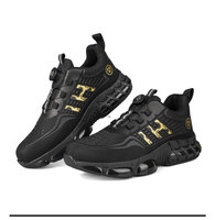 Zapatos de Seguridad Elegantes y Cómodos para Hombre, Parte Superior de Tejido Transpirable, Puntera de Acero Anti-Impactos, Resistentes a Pinchazos, Duraderos