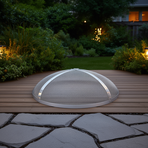 Fire Pit <b>Spark</b> Screen 30 Inch Stainless Steel Outdoor Firepit Lid Easy Opening <b>Top</b> With Handle For Patio Fire Pits - Product Image 2