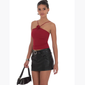 אופנתי, נוח וסקסי חדש בסגנון <span class=keywords><strong>neckless</strong></span> עם ruffles פרחוני. הרזיה ואופנתי. - Product Image 2