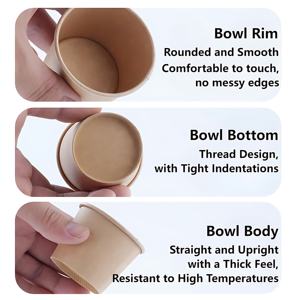 Recipiente desechable para vaso de papel Xiamen, tazón de 1 2 oz para Ketchup, helado, pastel, condimento, salsa, Ramekin Shot Souffle, muestra para servir - Product Image 2