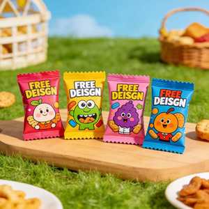 Custom Printed Snack Food Packaging <b>Bag</b> Heat Seal Printed Candy/Sugar <b>Bag</b> With Tear Back Seal <b>Bag</b> - Product Image 2