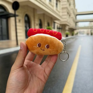 日本汉堡薯条可爱面包毛绒背包挂件钥匙扣玩具公仔迷你抓娃娃机玩偶玩具 - Product Image 3