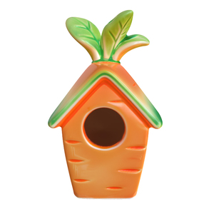 Unico a forma di carota in ceramica uccello casa resistente alle intemperie Eco uccello nido per la decorazione del giardino Logo personalizzato e alla rinfusa OEM piccolo Habitat per animali domestici - Product Image 2