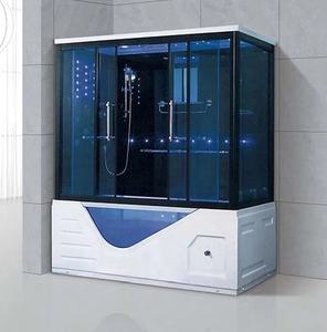 ห้องอาบน้ำฝักบัวสแตนเลสคุณภาพสูง ขนาดใหญ่ พร้อมห้องซาวน่าสปา ฝักบัวไอน้ำแพลตตินัม และอ่างอาบน้ำขนาดใหญ่ - Product Image 6