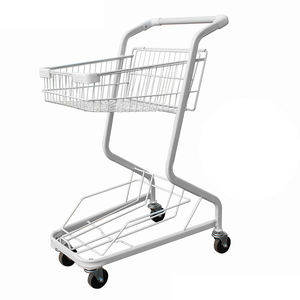 Hookei Retail Supermarkt Metalen Dubbele Manden Supermarkt Winkelwagen Winkelwagen Tegen Groothandelsprijzen - Product Image 2