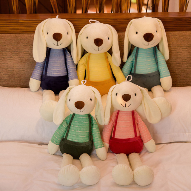 Wholesale Easter Bunny Rabbit Plush Toy Soft Long-Eared Stuffed Animals Peluches for Kids Baby Children Home Decoration