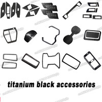 Pour Toyota RAV4 2020 2021 2022 XA50 Kit d'accessoires intérieurs de voiture Noir titane Décoration Panneau de changement de vitesse Console centrale