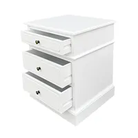 Table de chevet moderne avec 3 tiroirs, armoire de chevet adaptée aux appartements, table d'appoint assemblée avec rangement