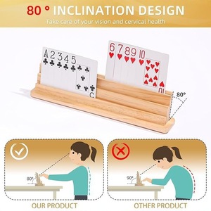 Porte-cartes en bois « Passer au-dessus du royaume », base en bois massif pour jeux de cartes, jeux de société et fêtes - Product Image 2