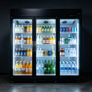 Refrigerador Comercial de 3 Puertas con Compresor Superior, Enfriador Vertical con Puerta de Vidrio para Exhibición de Bebidas y Alimentos - Product Image 2