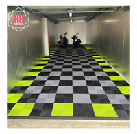 Dalles de sol emboîtables en PVC pour garage et entrepôt, dalles à nervures, tapis de sol en PVC