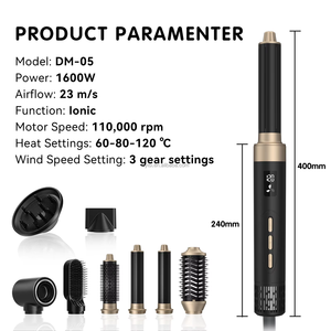 Secador <span class=keywords><strong>de</strong></span> <span class=keywords><strong>Pelo</strong></span> Eléctrico Uyisi 8 en 1, 1500W, Multi-Estilizador <span class=keywords><strong>de</strong></span> Alta Velocidad, Iones Negativos, Pantalla LCD <span class=keywords><strong>de</strong></span> Temperatura, <span class=keywords><strong>Plancha</strong></span> <span class=keywords><strong>de</strong></span> <span class=keywords><strong>Vapor</strong></span> para Salón - Product Image 6