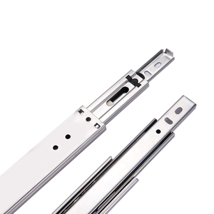 Top 35mm 3-Fold Ball bearing mềm đóng cửa kính thiên văn tủ bếp hướng dẫn đường sắt, hoàn toàn mở rộng ngăn kéo trượt đường sắt - Product Image 5