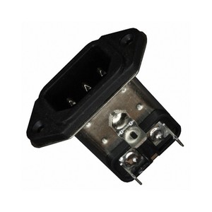 Accept BOM List 6609008-8 <strong>EJH</strong> Corcom Power Entry Connector Receptacle Male Blades IEC 320-C14 66090088 Panel Mount Flange - Product Image 1