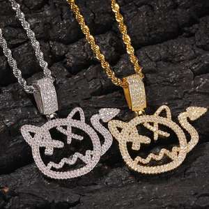 UWIN Iced Out Little <span class=keywords><strong>Devil</strong></span> Ciondolo HIP HOP CZ Mostro Fantasma di Fascino Dei Monili di Bling Bling Carino Regalo per le Donne Degli Uomini - Product Image 2
