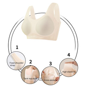 <span class=keywords><strong>Sujetador</strong></span> Deportivo Cómodo Sin Costuras <span class=keywords><strong>con</strong></span> <span class=keywords><strong>Relleno</strong></span> para Prótesis Mamarias, <span class=keywords><strong>Sujetador</strong></span> Inalámbrico <span class=keywords><strong>con</strong></span> Elevación, Especializado para Después de una <span class=keywords><strong>Mastectomía</strong></span> - Product Image 2