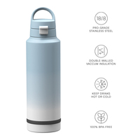Nouvelle Bouteille Isotherme Personnalisée en Acier Inoxydable 2025 avec Compartiment Inférieur, Plusieurs Couleurs, Couvercles Écologiques – Grande Capacité pour le Camping
