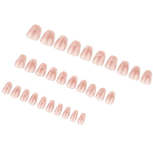 30 Piezas de <span class=keywords><strong>Uñas</strong></span> Postizas Francesas Reutilizables con Logotipo Personalizado, Diseño de Ojo de Gato, Media Luna, Color Sólido, Cortas, para Dedos, Venta al Por Mayor - Product Image 3