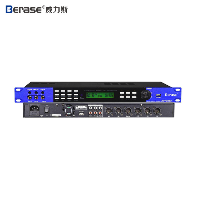 Berase Factory DSP Sound System Professional Audio Effector Processor for Karaoke Microphone Stage