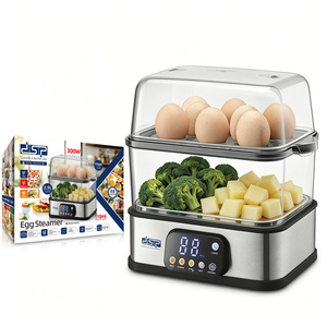 Cuiseur à œufs électrique Dsp 2,5 L en acier inoxydable avec minuteur numérique pour la préparation du petit-déjeuner - Product Image 1