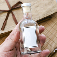 Bouteille diffuseur en verre vide personnalisable avec logo, sans BPA, écologique, avec bâtonnets en rotin naturel, pour éliminer les odeurs et parfumer la maison