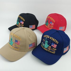 Gorras de Béisbol con el 250 Aniversario de EE. UU., Diseño Retro en Relieve, Lavadas, Ajustables, con el Águila Calva, 100% Poliéster Transpirable - Product Image 5