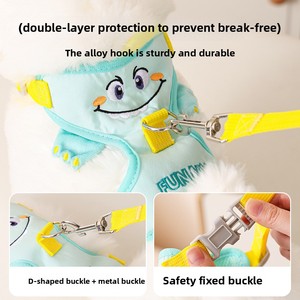 Cute Dinosaur Small Size <strong>Dog</strong> Leash Teddy <strong>Dog</strong> <strong>Chain</strong> <strong>Harness</strong> for Bichon Frize Cat Pet Leashes with Comfortable Features - Product Image 5