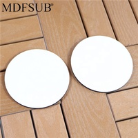 CARB P2 EN71 Zertifizierter Runder 95mm Sublimations-Untersetzer aus MDF mit Korkrückseite, Individuelles Logo, Hitzepress-Tassenuntersetzer MDFSUB