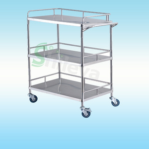 รถเข็นอุปกรณ์การแพทย์สแตนเลส Joyful Abundance รุ่น SLV-C4002 รถเข็นพยาบาลอเนกประสงค์สำหรับใช้ในโรงพยาบาล - Product Image 1