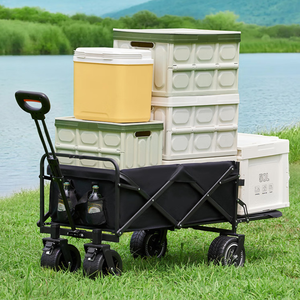 Chariot de <span class=keywords><strong>camping</strong></span> pliable à assistance électrique premium, moteur 100W, batterie 5000mAh, quatre roues, inclinable, à traction manuelle - Product Image 2