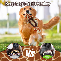 Jouets interactifs pour chiens à tirer la corde, anneau de dentition durable, jouets en corde tressée pour chiens de petite, moyenne et grande taille, jouets qui couinent