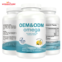 Huile de poisson aromatisée au citron, oméga-3 en gélules molles avec EPA DHA, 30 portions, complément alimentaire non-OGM
