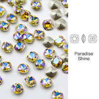 Pierre de cristal en verre K9 à dos pointu, carrée, de 4 mm à 18 mm, toutes tailles, pour la mode, les vêtements et la conception 3D - Paso Sico