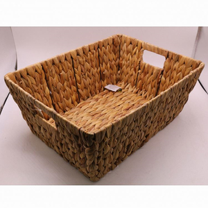 <span class=keywords><strong>Panier</strong></span> artisanal vietnamien avec poignées en <span class=keywords><strong>bois</strong></span>, rectangulaire, pour la maison, paniers à poignées, <span class=keywords><strong>panier</strong></span> de rangement en jacinthe d'eau tissé à la main - Product Image 6
