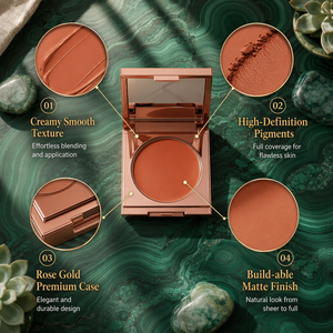 HKH Natural Eyeshadow Cream Eye Makeup Cosmetics Concealer Palette 4-Colour Matte Moisturizing Waterproof <b>Foundation</b> Blush Free - Product Image 4