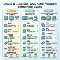 Carte de contrôle intelligente Android 7-14 RK3399 haute performance avec module d'affichage LCD TFT 7,0 pouces, 2 Go de RAM DDR4, 8-64 Go EMMC