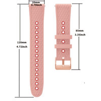 Tali Jam Tangan Silikon Mewah Pengganti Amazfit Bip/GTR 20Mm dengan Gesper Pin Desain Olahraga dalam 9 Warna untuk Jam Tangan Pintar Wanita