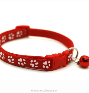Molti colori riflettenti e regolabili colletto per gatti per animali domestici elegante stampa con zampa di design dei cartoni animati collo in Nylon - Product Image 4