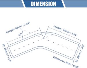 Conception sur mesure OEM/ODM, amélioration des performances, <span class=keywords><strong>tuyau</strong></span> d'admission d'air en silicone pour radiateur turbo intercooler à 45/90/135/180 degrés - Product Image 2