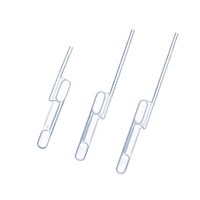 Pipette Pasteur jetable en plastique à double bulbe, volume précis 20ul 50ul 100ul 120ul 155ul 200ul 600ul