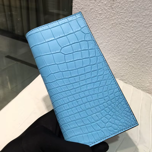 Portefeuille long en cuir véritable pour homme, design de luxe élégant et tendance, fabriqué en usine - Product Image 3