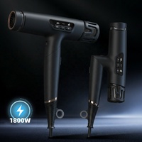 Sèche-cheveux ionique puissant à haute vitesse, pliable, à température constante, avec diffuseur pour boucles, moteur BLDC 1800W