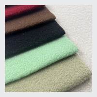 Tissu Bouclé en Polyester Premium, Matière Douce pour Revêtement Teddy, Idéal pour Coussins de Canapé, Textile Moderne Teint en Fil Uni