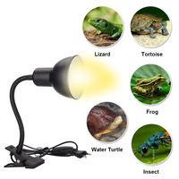 Lampes chauffantes pour reptile UVA/UVB Tortue Aquarium Réservoir Lampes chauffantes avec pince Lampe de pèlerinage pour lézard Tortue Serpent Aquarium Aquatique